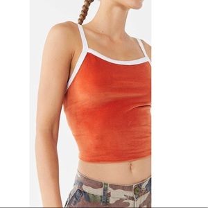 Urban Outfitters Velvet Cropped Tank